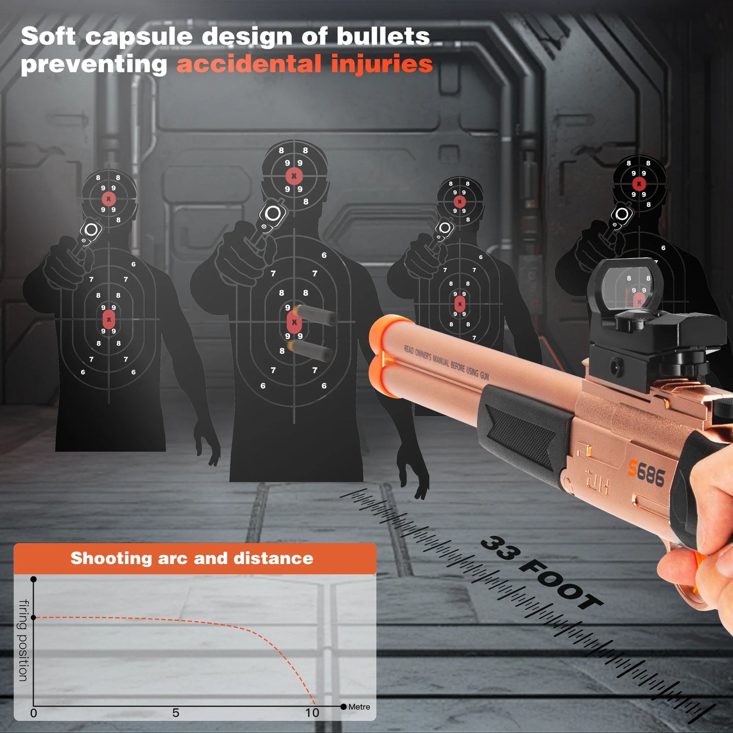 Double Barrel Toy Shotgun – Foam Dart Blaster with Scope, Includes 20 Soft Bullets, Fun Toy Gun for Kids, Teens & Youth