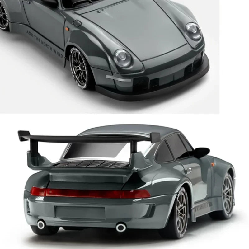 4WD 1:24 RC Drift Car – High-Speed 20KM/H Semi-Proportional Racer with LED Lights, Drift Tires & Road Barriers for Kids & Adults